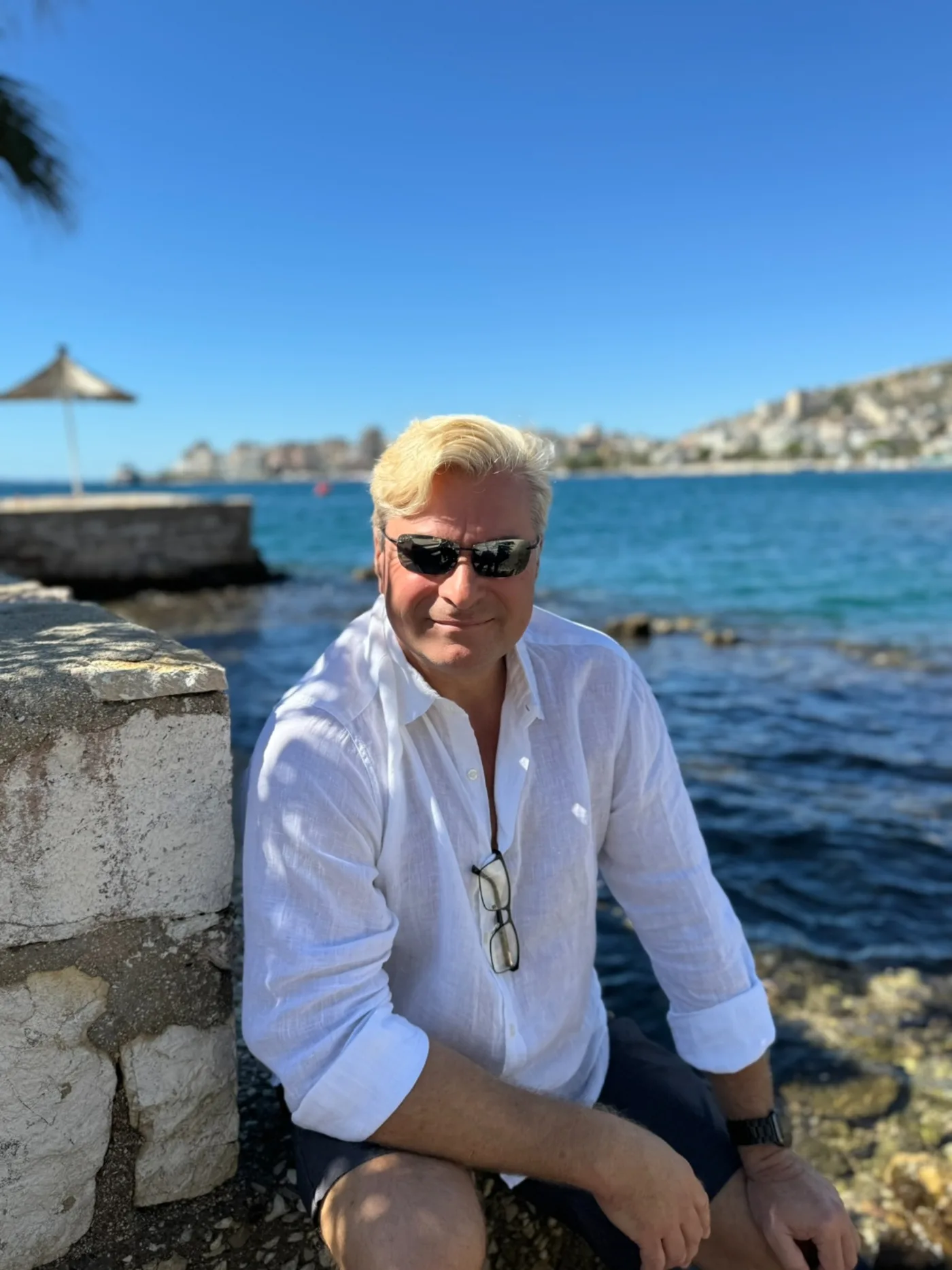 Andrew Halarewicz by the water